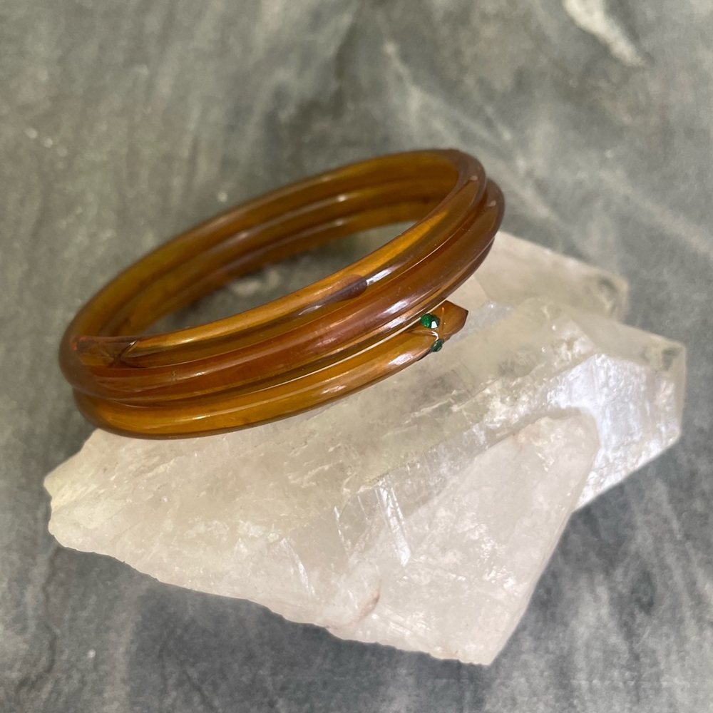 Vintage Celluloid Snake Bracelet - Picture 10 of 14